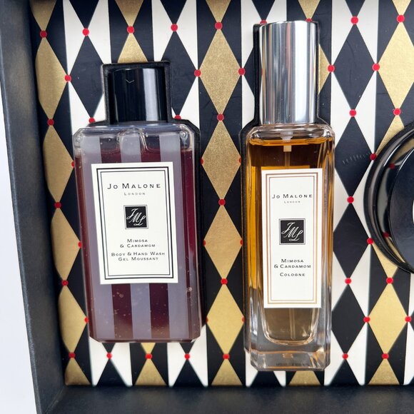 New Jo Malone Mimosa & Cardamom 3 Piece Gift Set Cologne Perfume Body Cream Wash - Picture 3 of 8